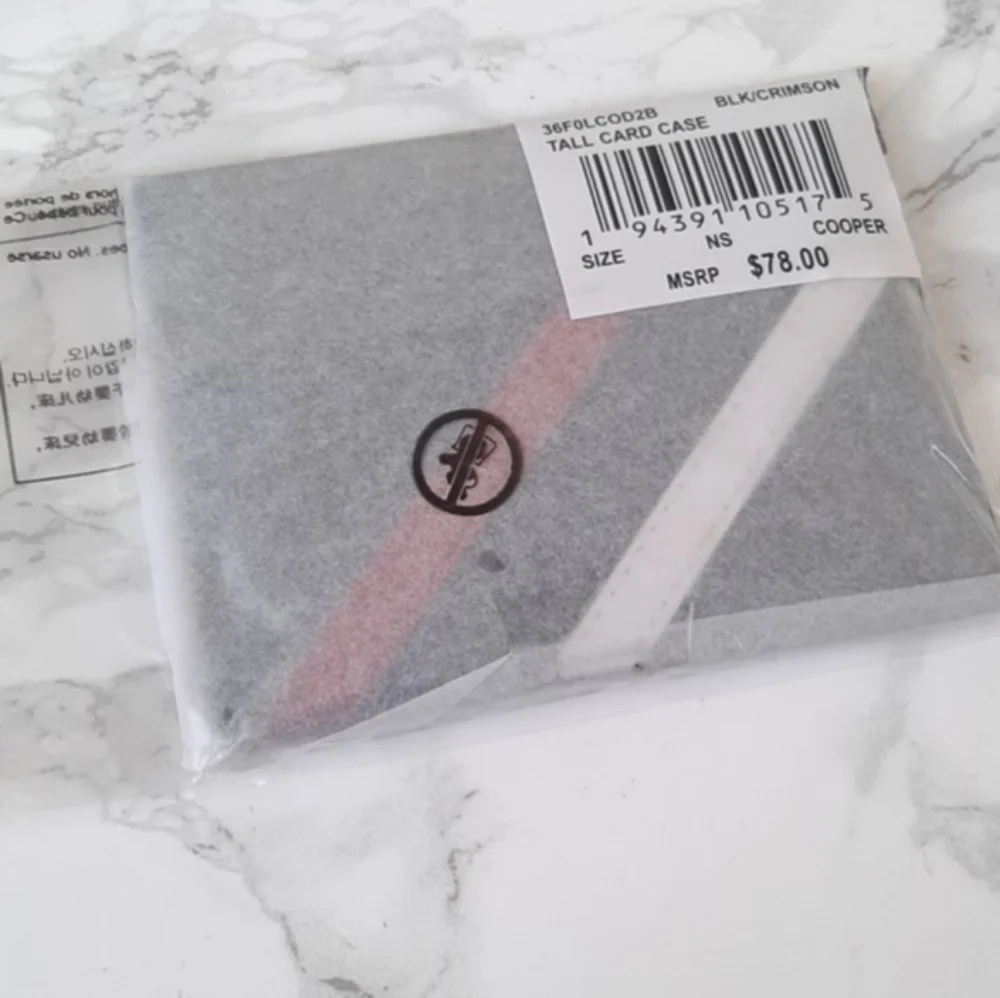 MICHAEL KORS Cooper Logo Stripe Card Case
